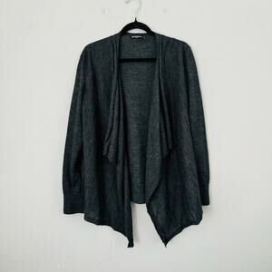 Hudson Alpaca 100% Wool Gray Open Front Cardigan Women’s Size XL